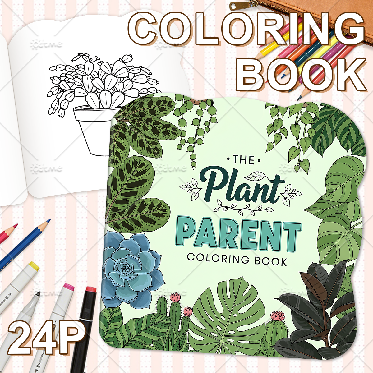 THE Plant PARENTE Coloring Boo - The Plant Parent ulasan dan harga